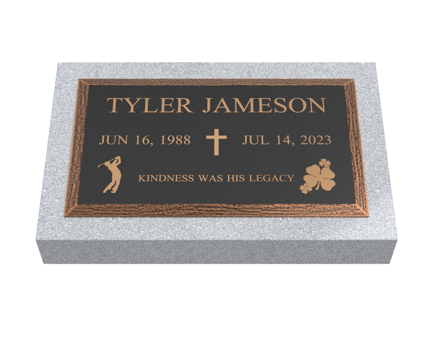 Premium Bronze Plaque 24"x 14" With Granite Base
