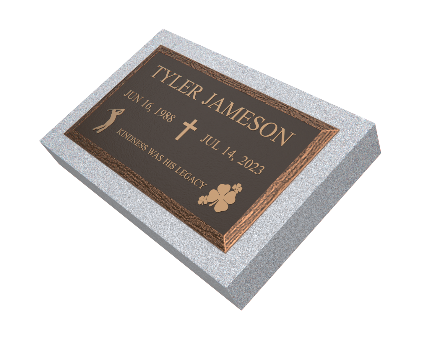 Premium Bronze Plaque 24"x 14" With Granite Base