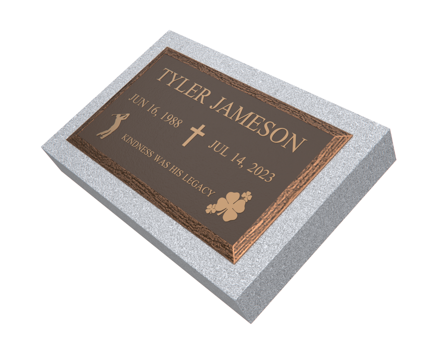Premium Bronze Plaque 24"x 14" With Granite Base