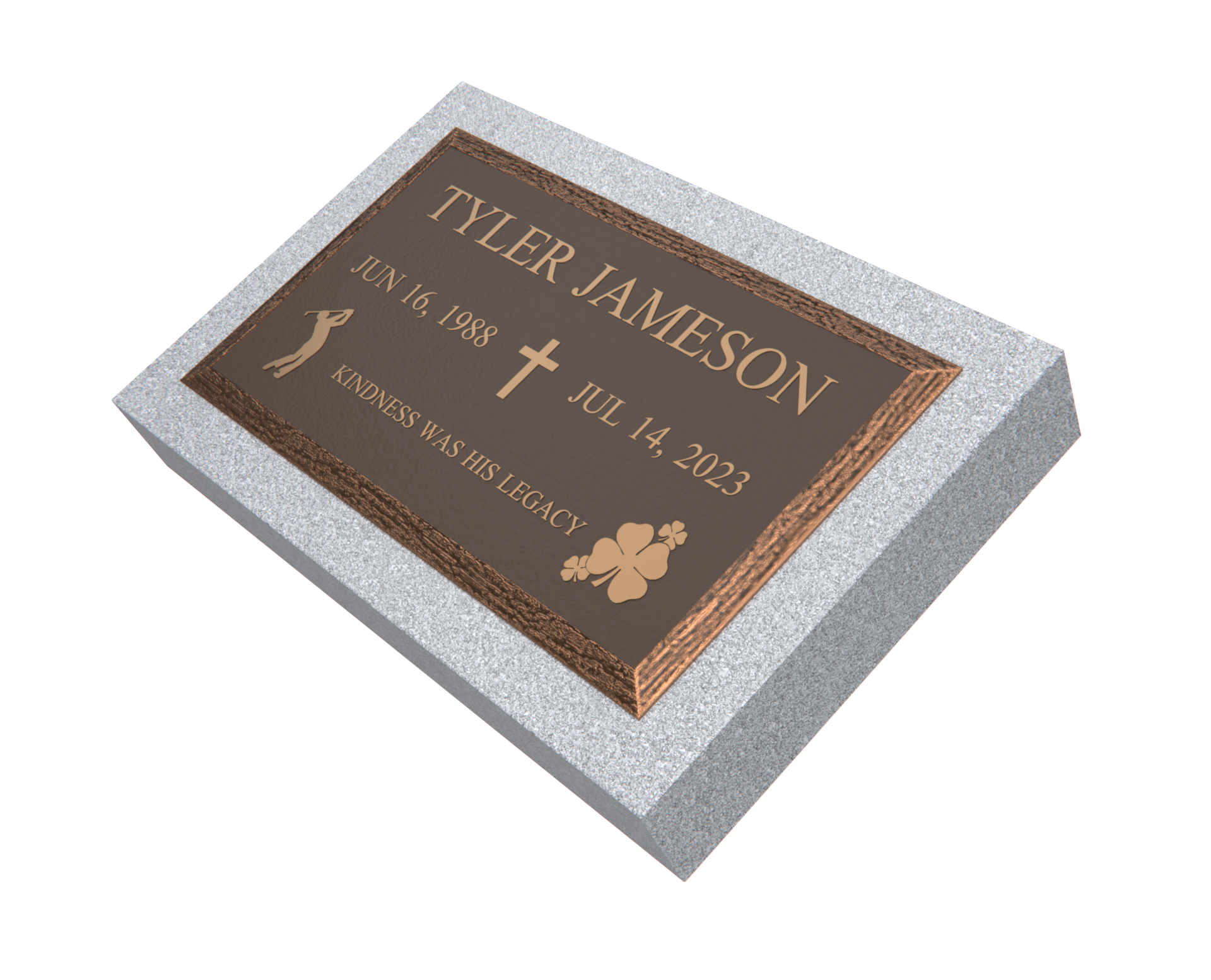 Premium Bronze Plaque 24"x 14" With Granite Base