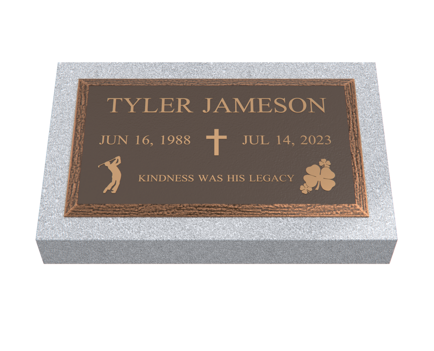 Premium Bronze Plaque 24"x 14" With Granite Base