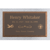 Premium Bevel Bronze Plaque 28"x  16"  with Granite Base