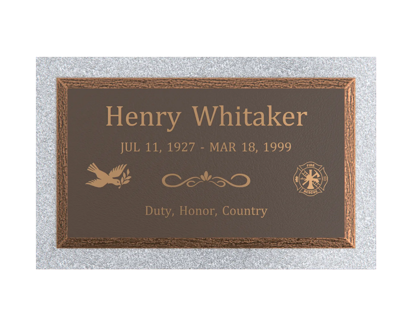 Premium  Bronze Plaque 28"x  16"