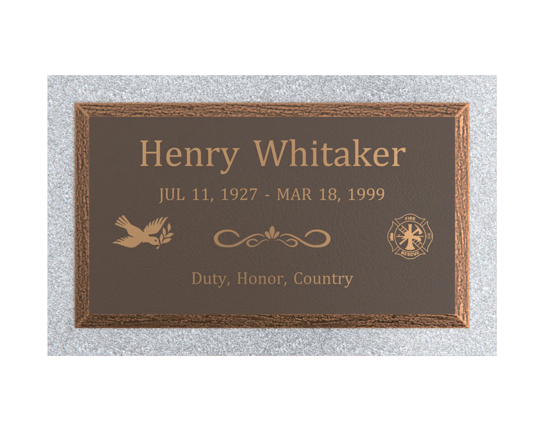 Premium  Bronze Plaque 28"x  16"