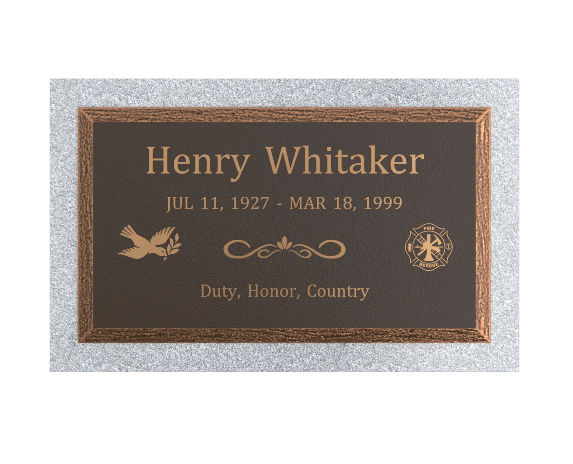 Premium  Bronze Plaque 28"x  16"