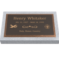 Premium Bevel Bronze Plaque 28"x  16"  with Granite Base