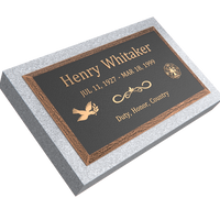 Premium Bevel Bronze Plaque 28"x  16"  with Granite Base