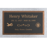 Premium Bevel Bronze Plaque 28"x  16"  with Granite Base