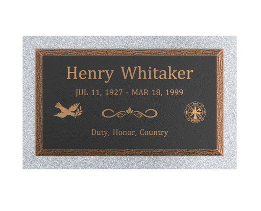 Premium  Bronze Plaque 28"x  16"