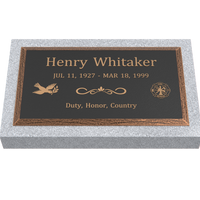 Premium Bevel Bronze Plaque 28"x  16"  with Granite Base