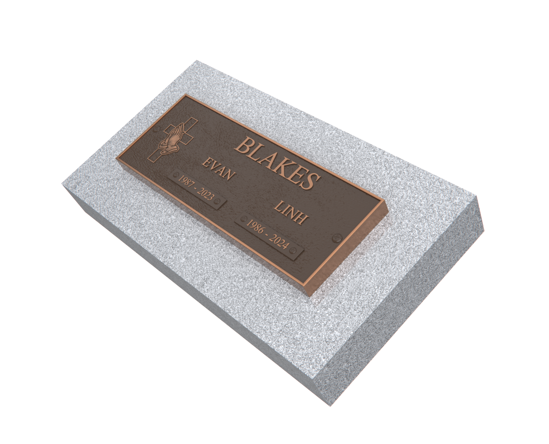 Premium Bronze Plaque 11"x 4" with Granite Base