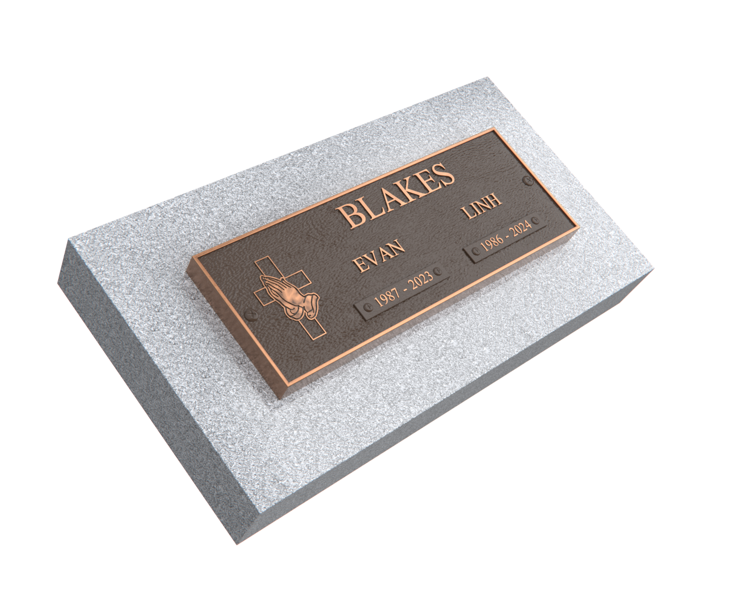 Premium Bronze Plaque 11"x 4" with Granite Base