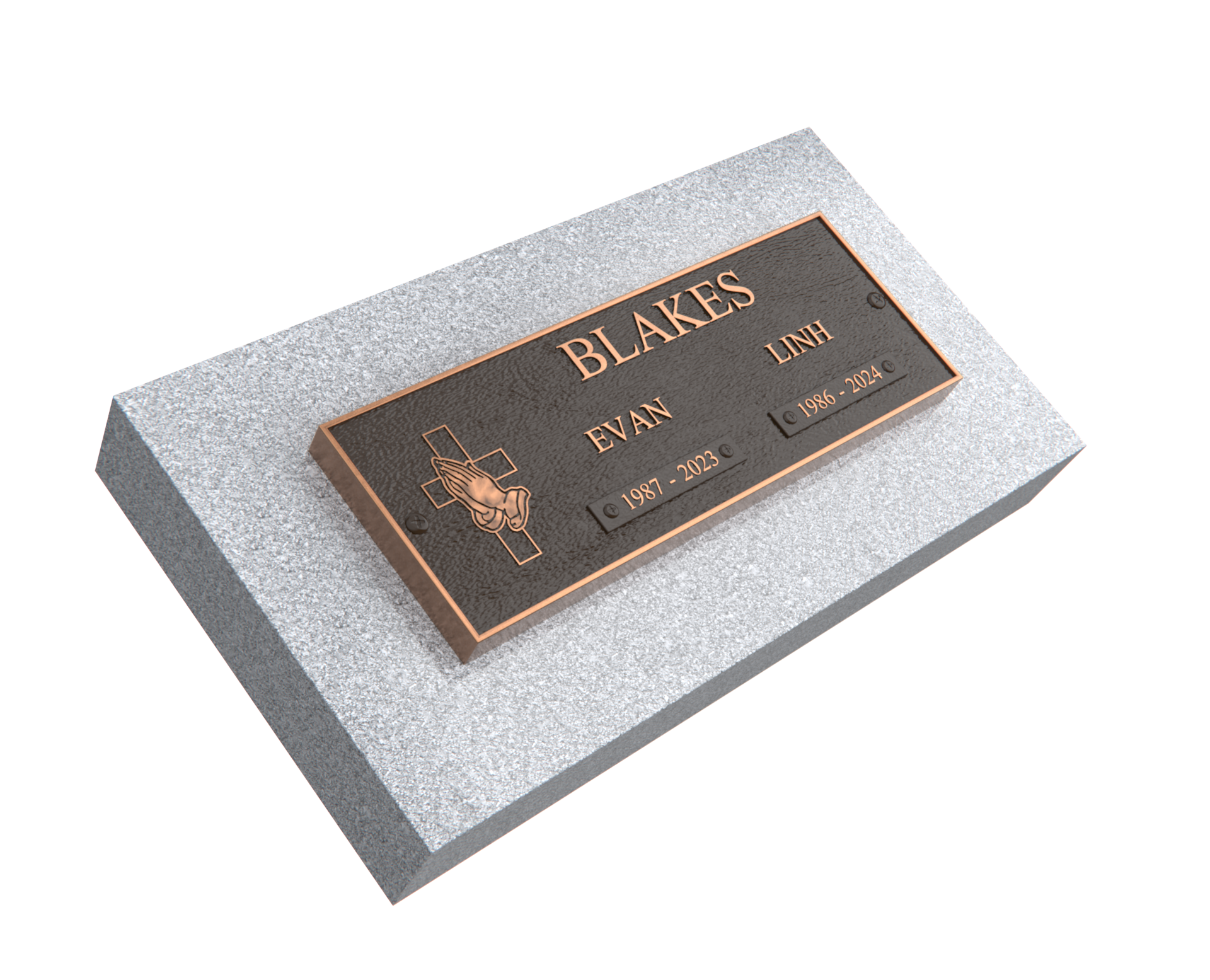 Premium Bronze Plaque 11"x 4" with Granite Base