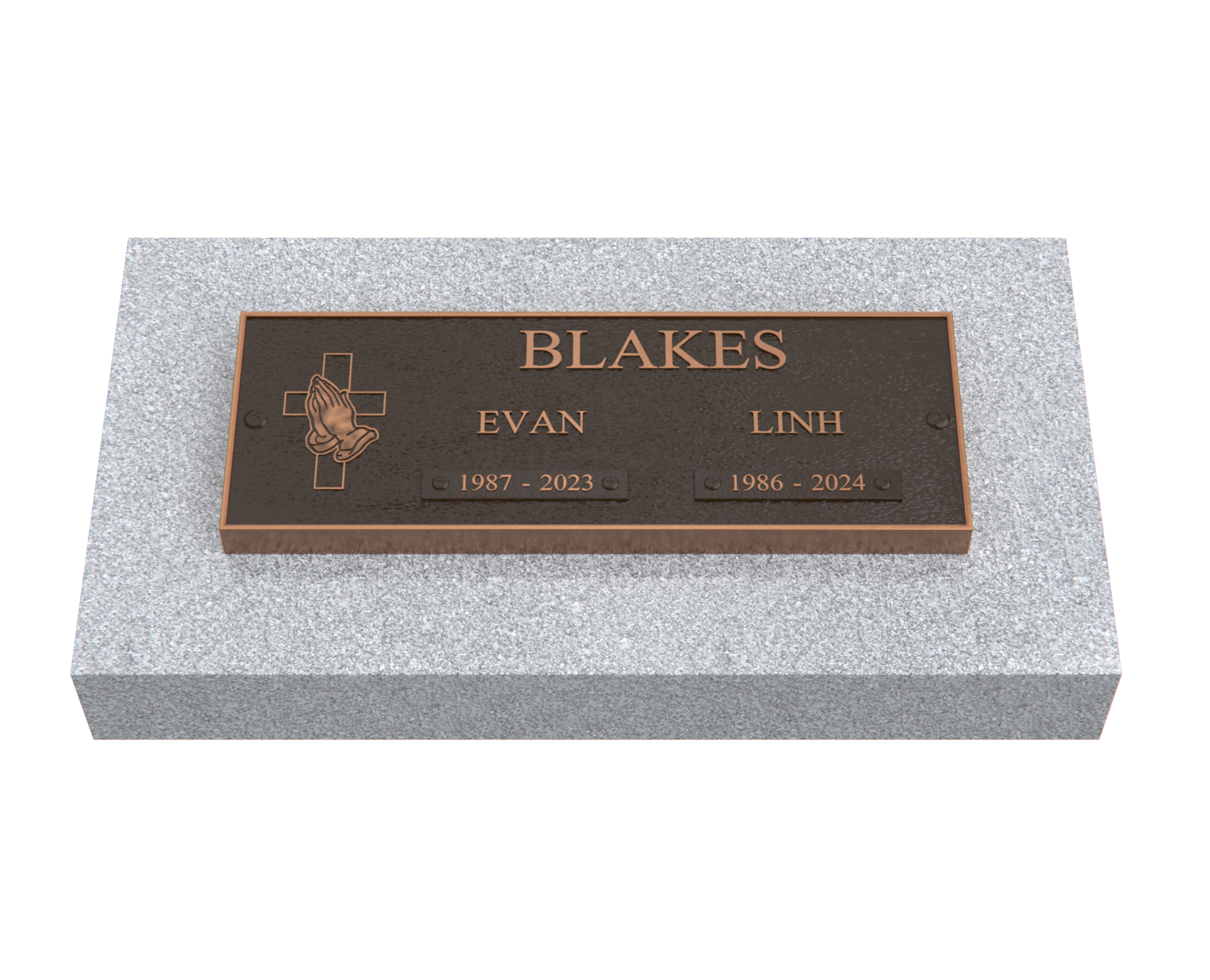 Premium Bronze Plaque 11"x 4" with Granite Base