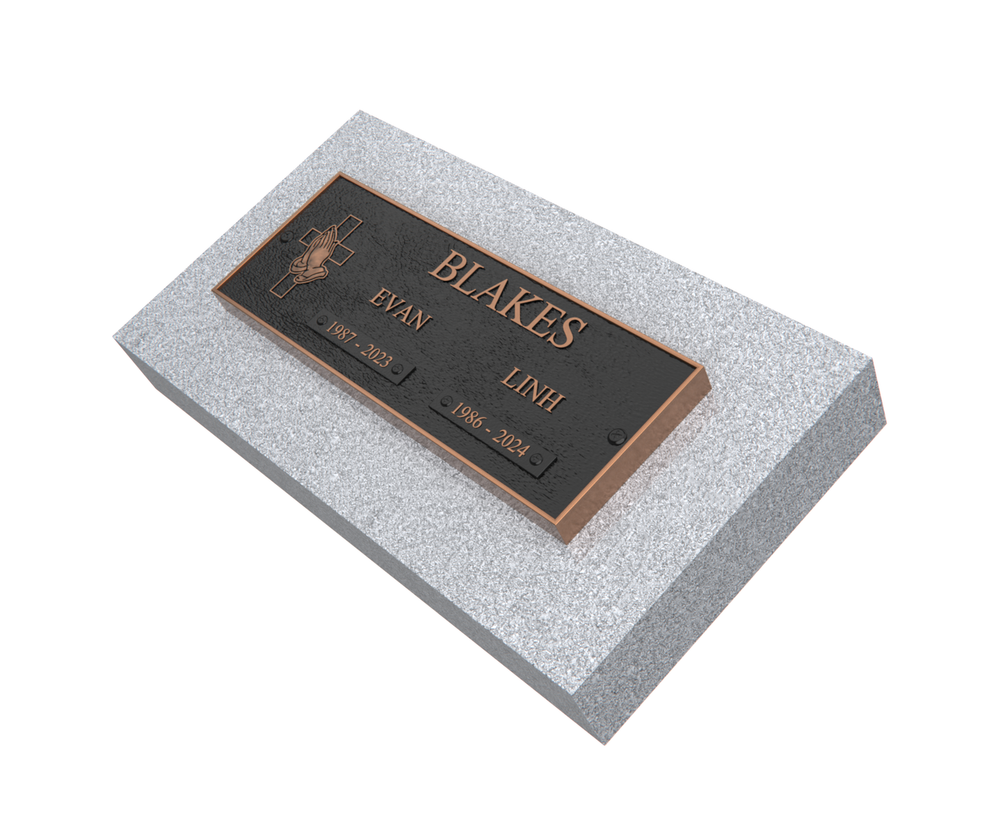 Premium Bronze Plaque 11"x 4" with Granite Base