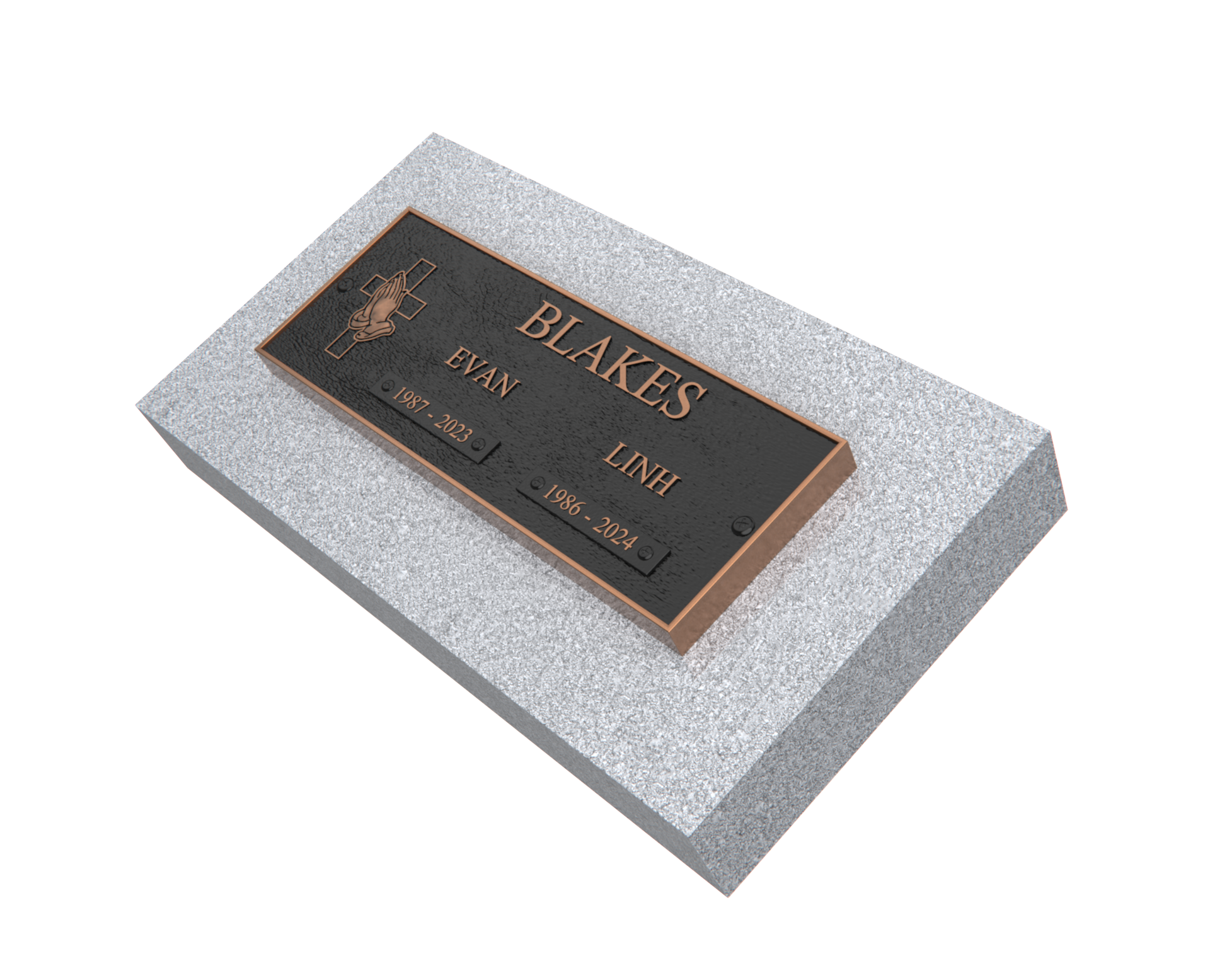Premium Bronze Plaque 11"x 4" with Granite Base