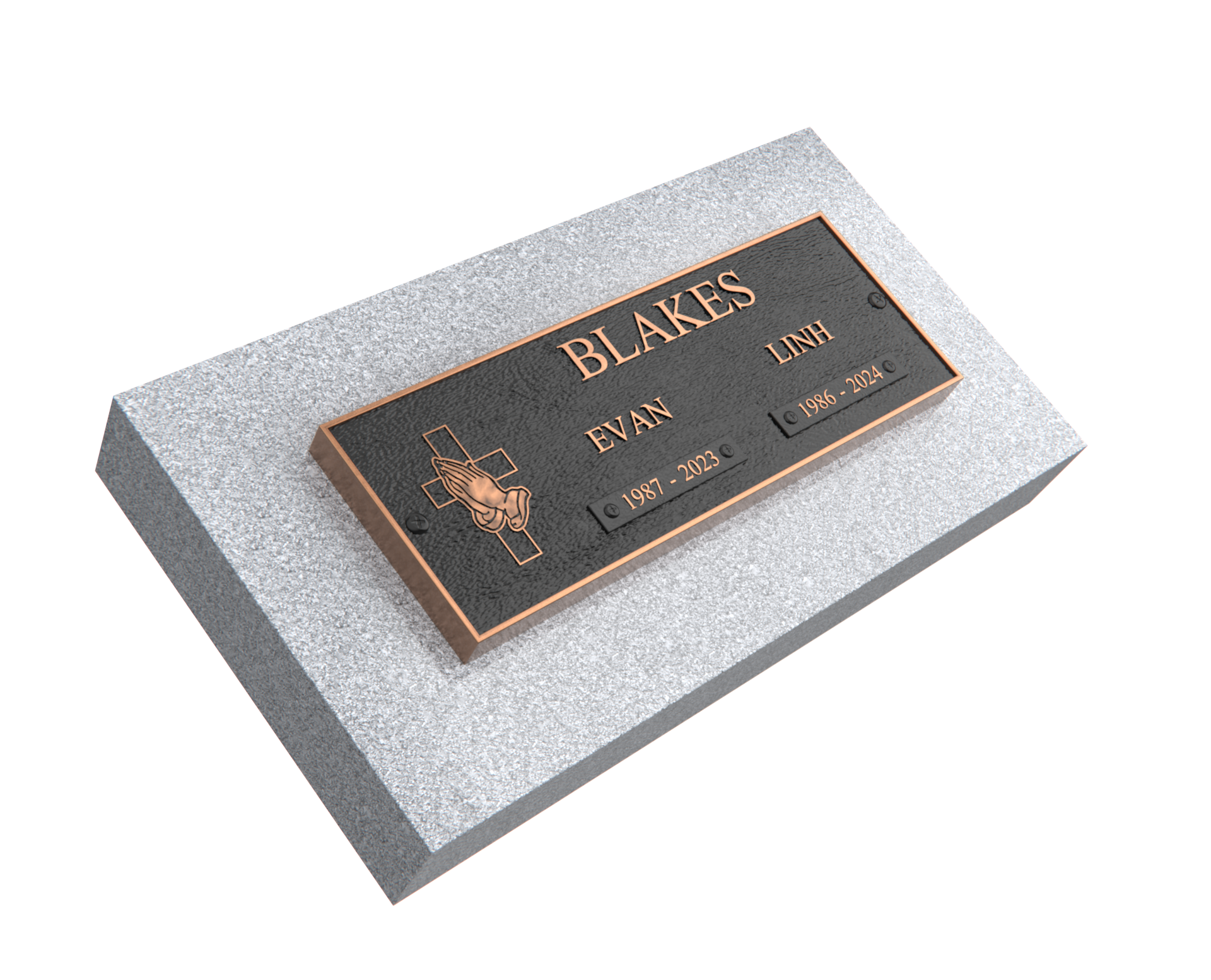 Premium Bronze Plaque 11"x 4" with Granite Base