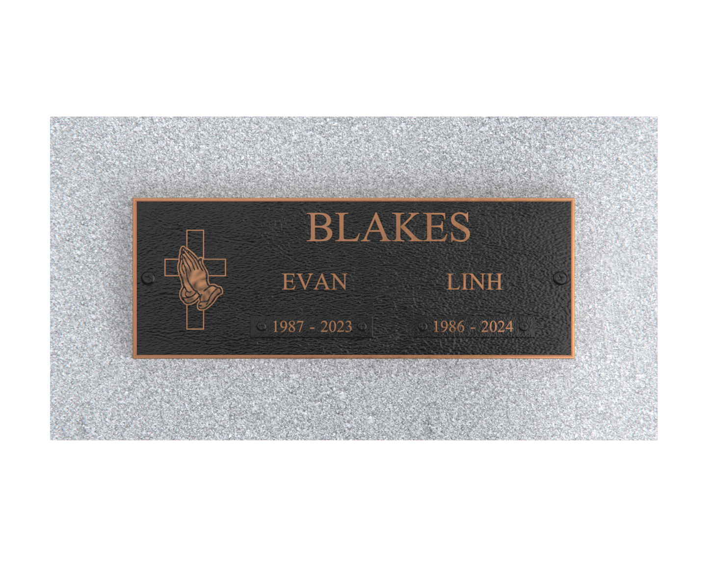 Premium Bronze Plaque 11"x 4" with Granite Base