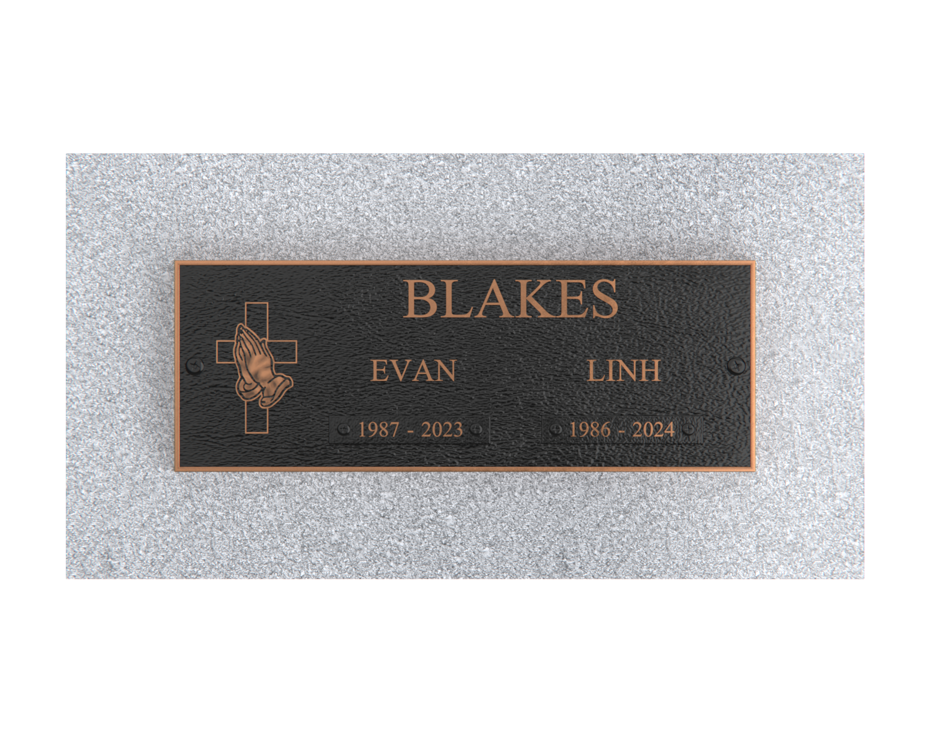 Premium Bronze Plaque 11"x 4" with Granite Base