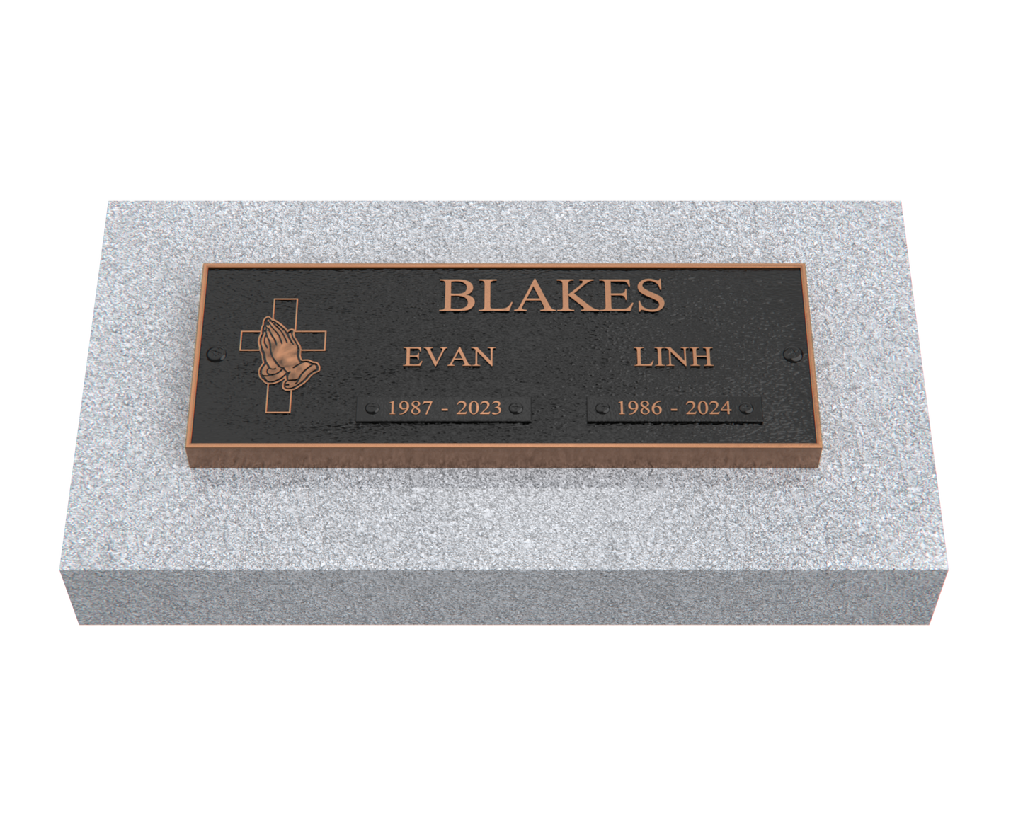 Premium Bronze Plaque 11"x 4" with Granite Base