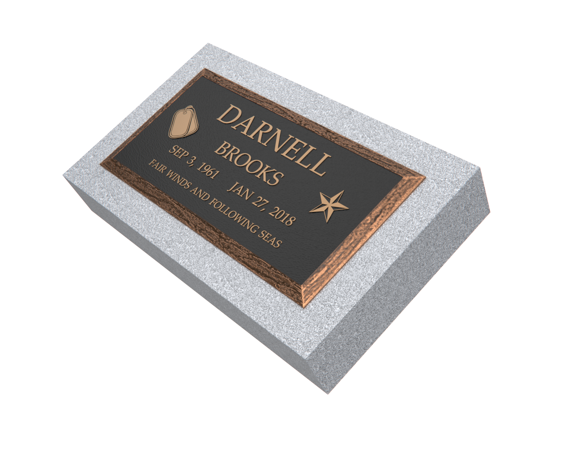 Premium Bronze Plaque  20"x 10" with Granite Base