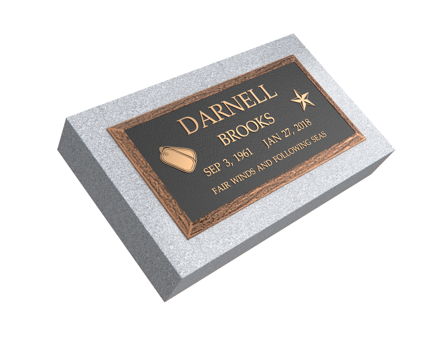 Premium Bronze Plaque  20"x 10" with Granite Base