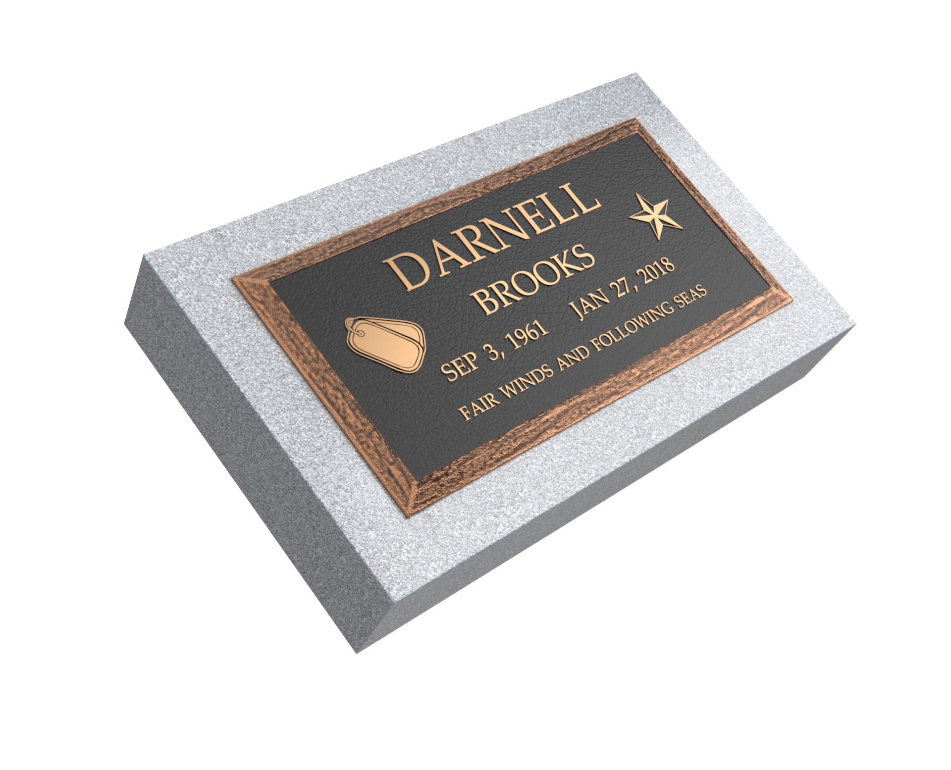 Premium Bronze Plaque  20"x 10" with Granite Base