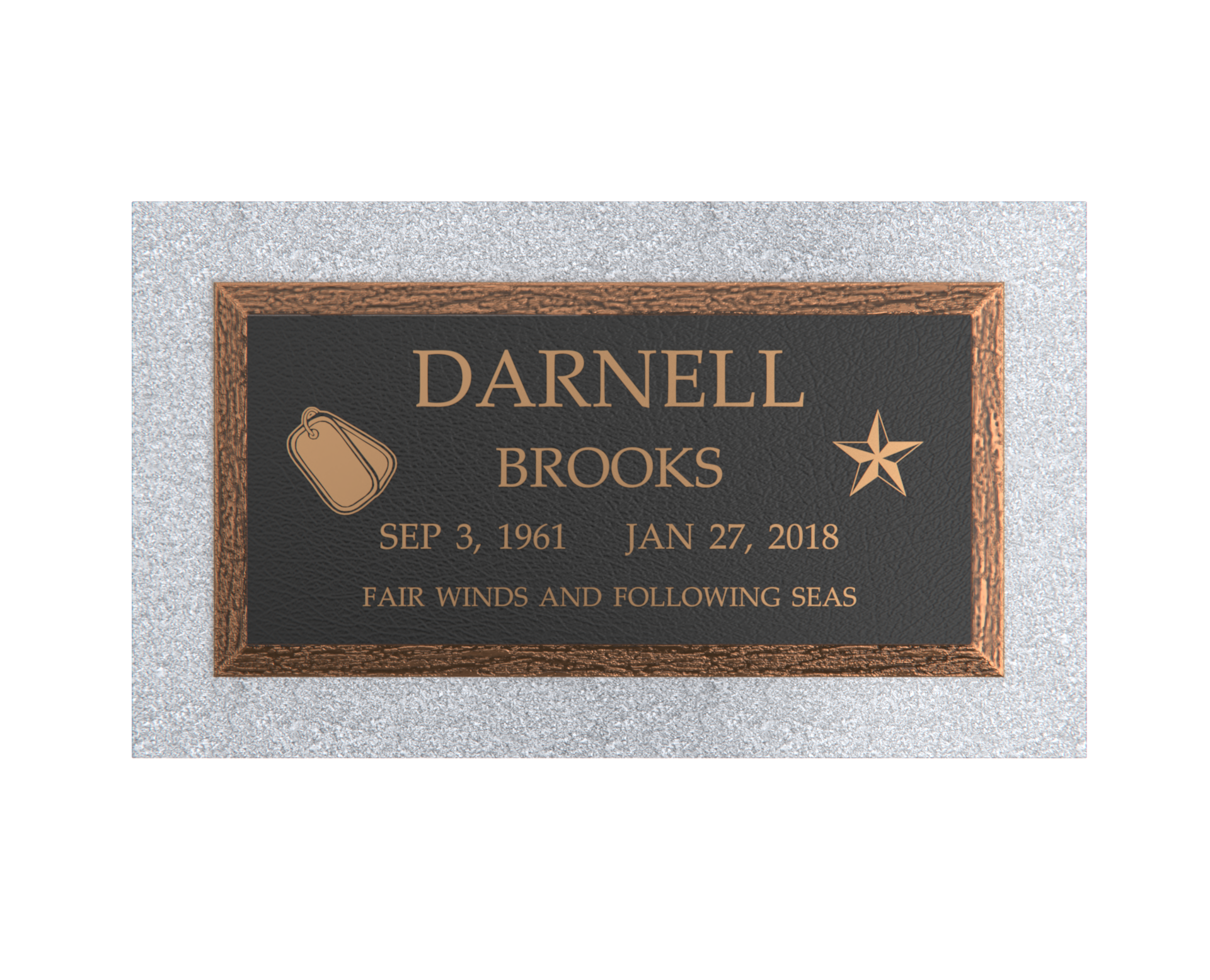 Premium Bronze Plaque  20"x 10" with Granite Base