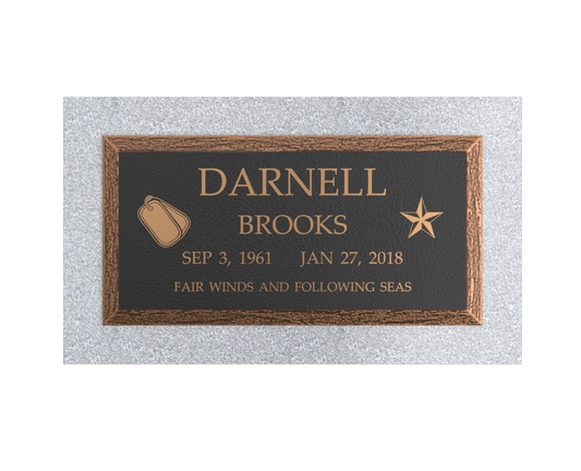 Premium Bronze Plaque  20"x 10" with Granite Base