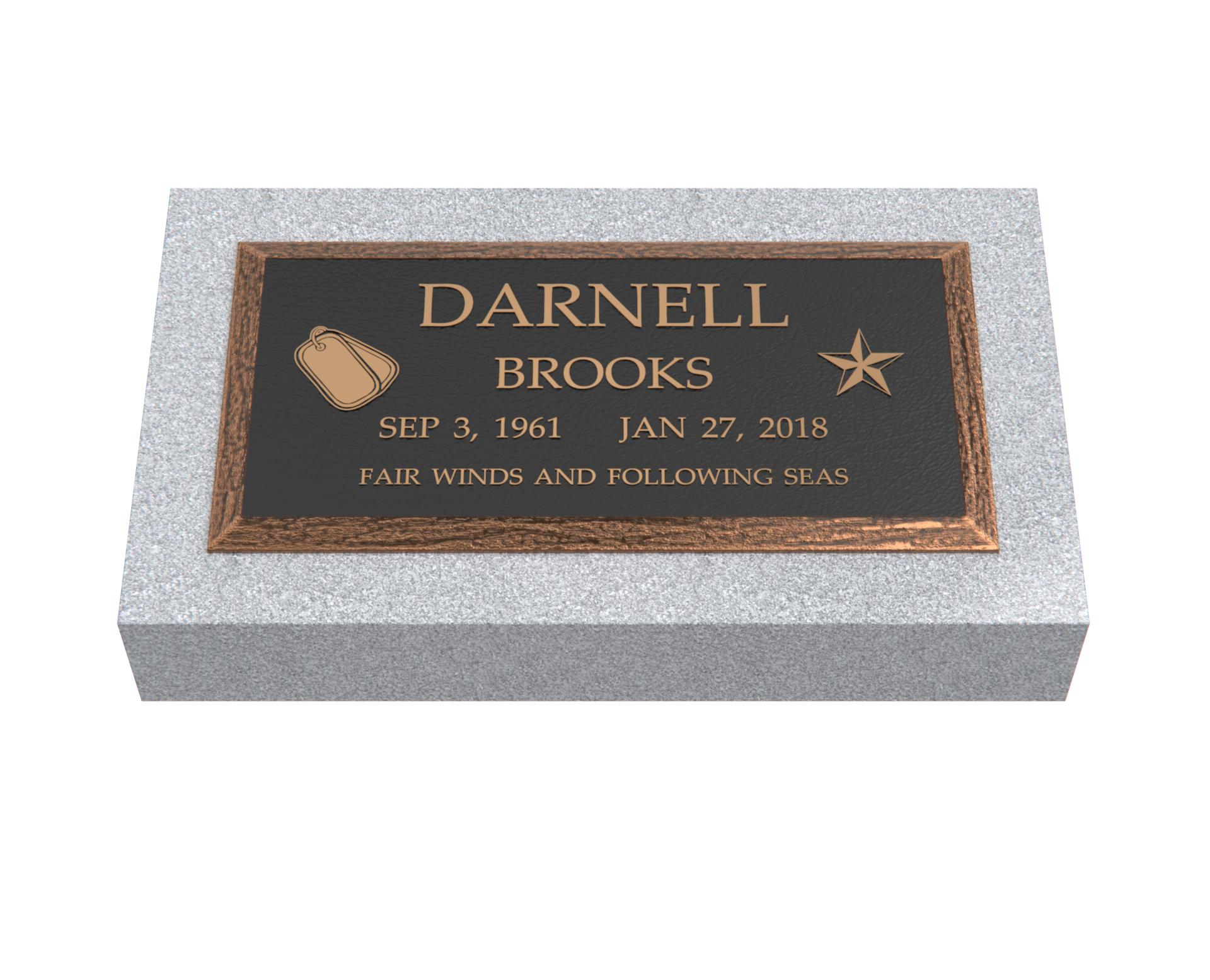 Premium Bronze Plaque  20"x 10" with Granite Base