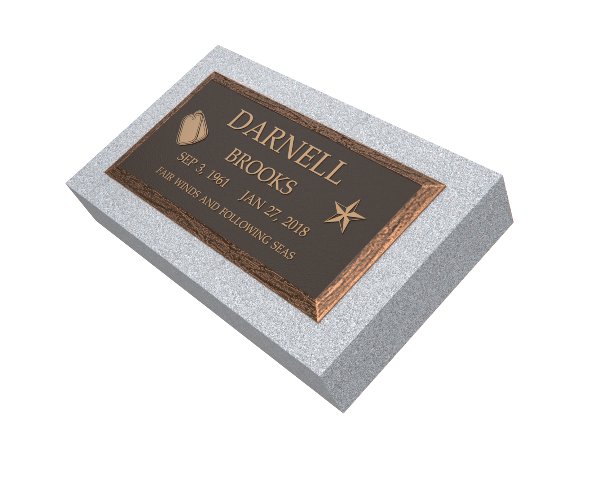 Premium Bronze Plaque  20"x 10" with Granite Base