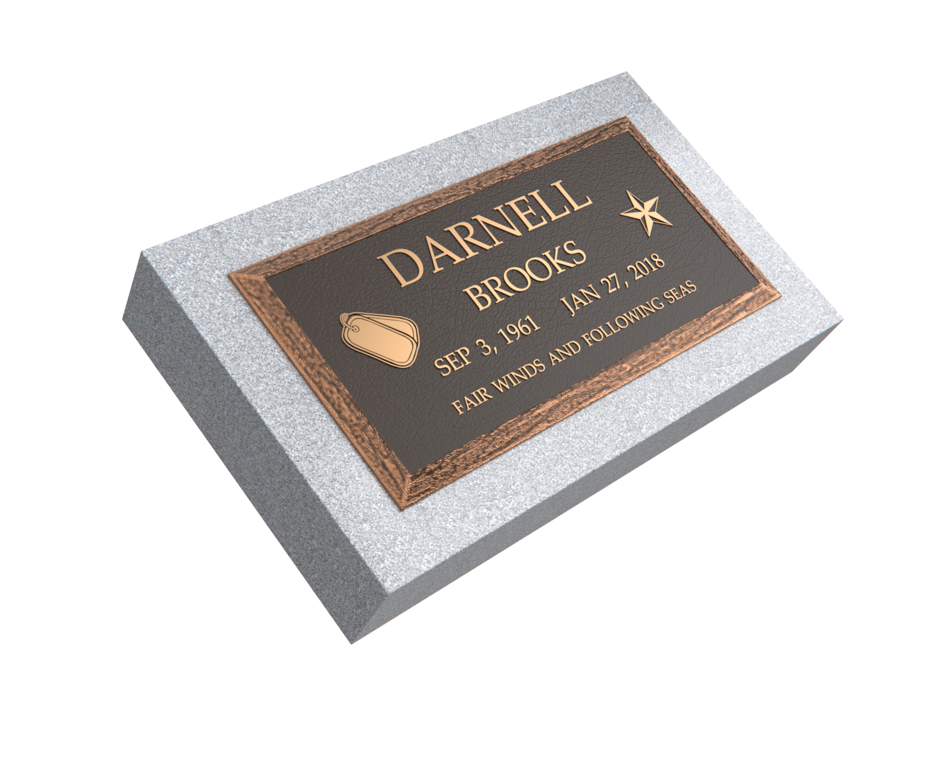 Premium Bronze Plaque  20"x 10" with Granite Base
