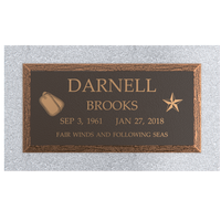 Premium Bronze Plaque  20"x 10" with Granite Base
