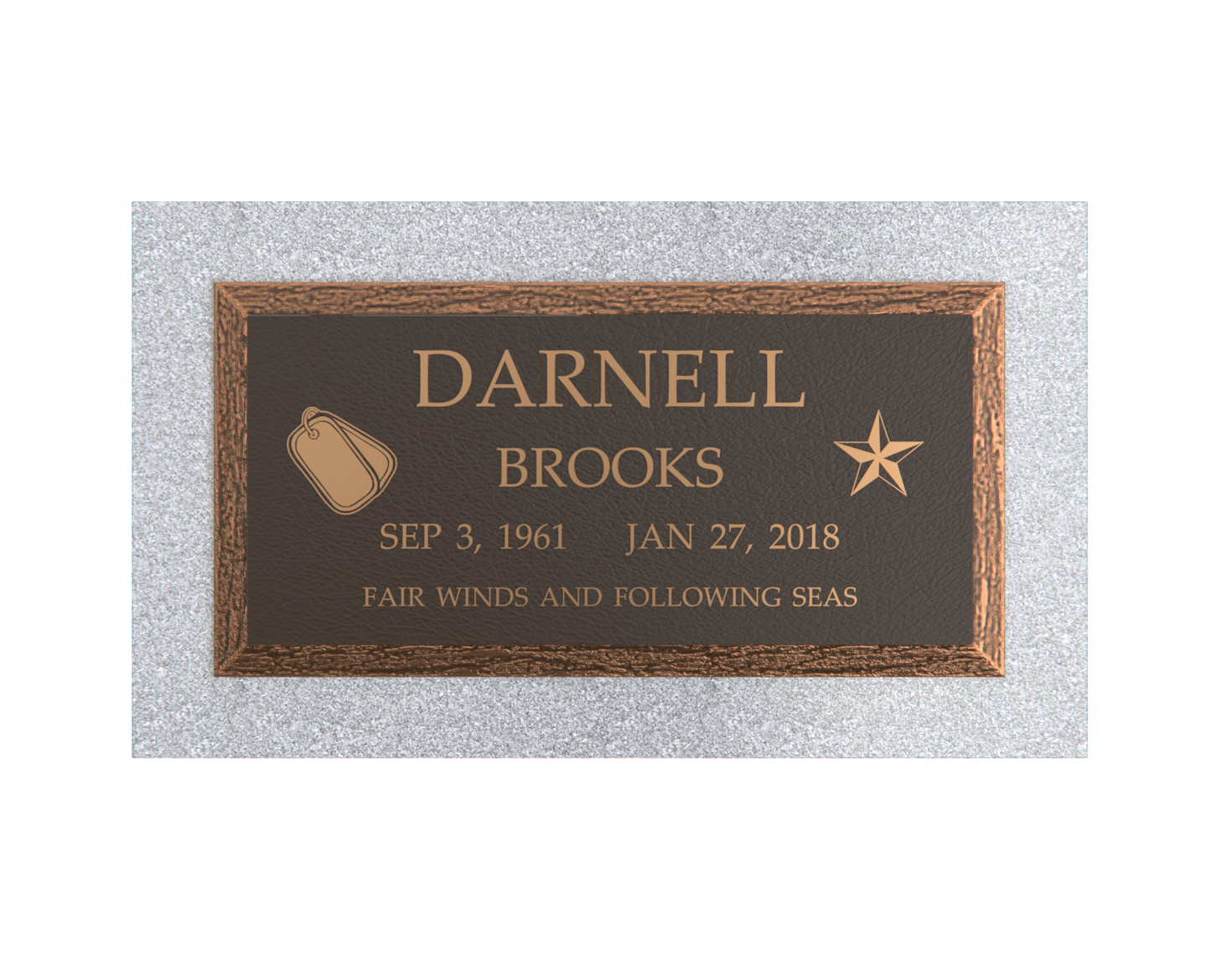 Premium Bronze Plaque  20"x 10" with Granite Base