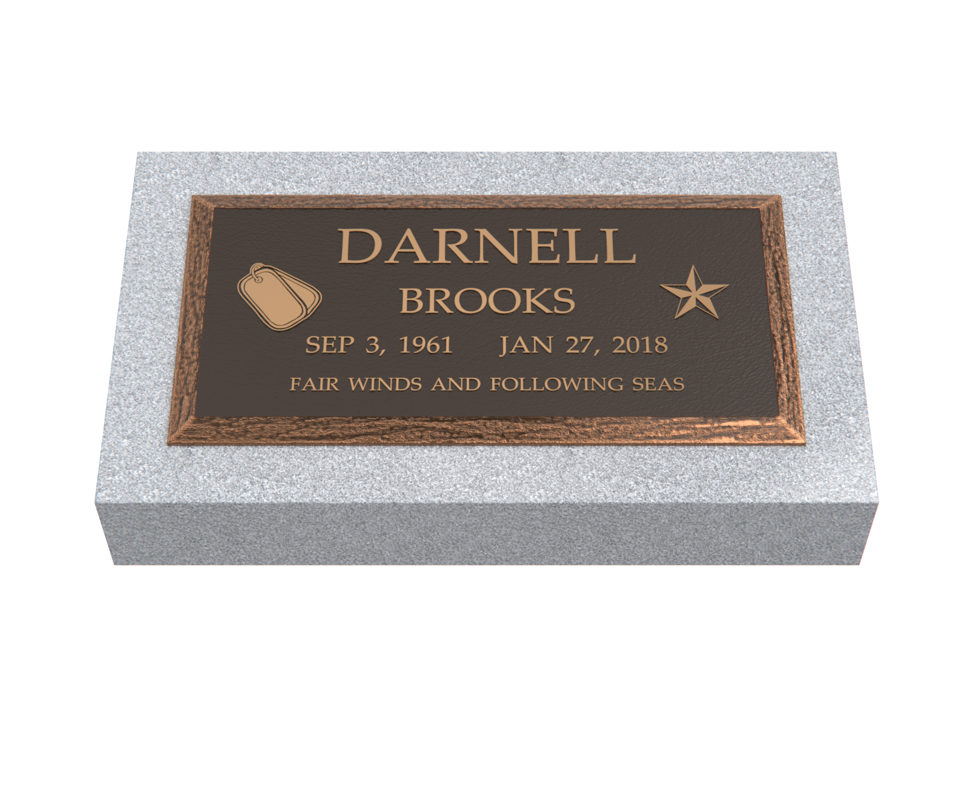 Premium Bronze Plaque  20"x 10" with Granite Base