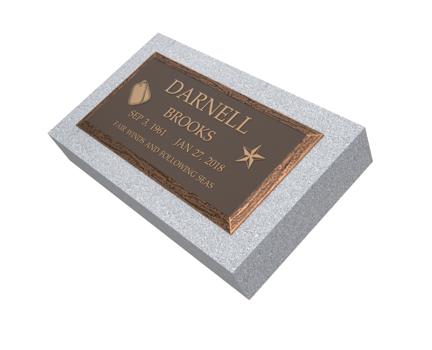 Premium Bronze Plaque  20"x 10" with Granite Base