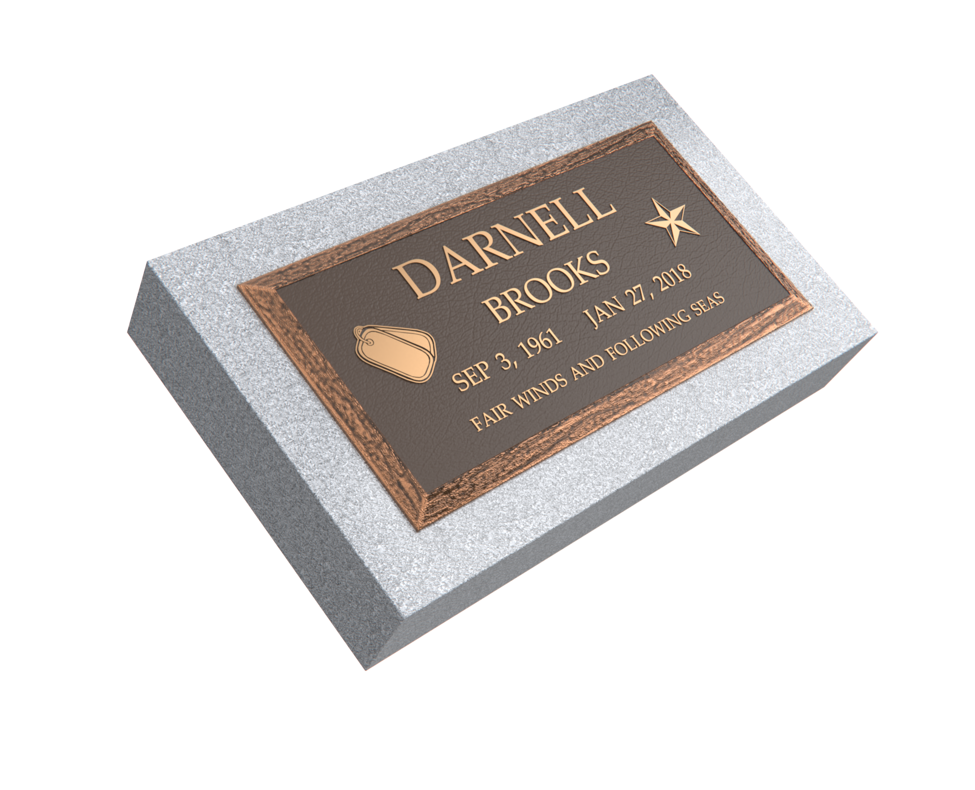 Premium Bronze Plaque  20"x 10" with Granite Base