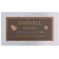 Premium Bronze Plaque  20"x 10" with Granite Base