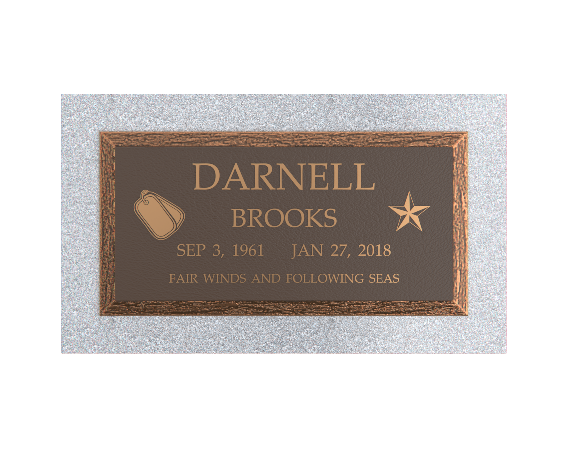 Premium Bronze Plaque  20"x 10" with Granite Base