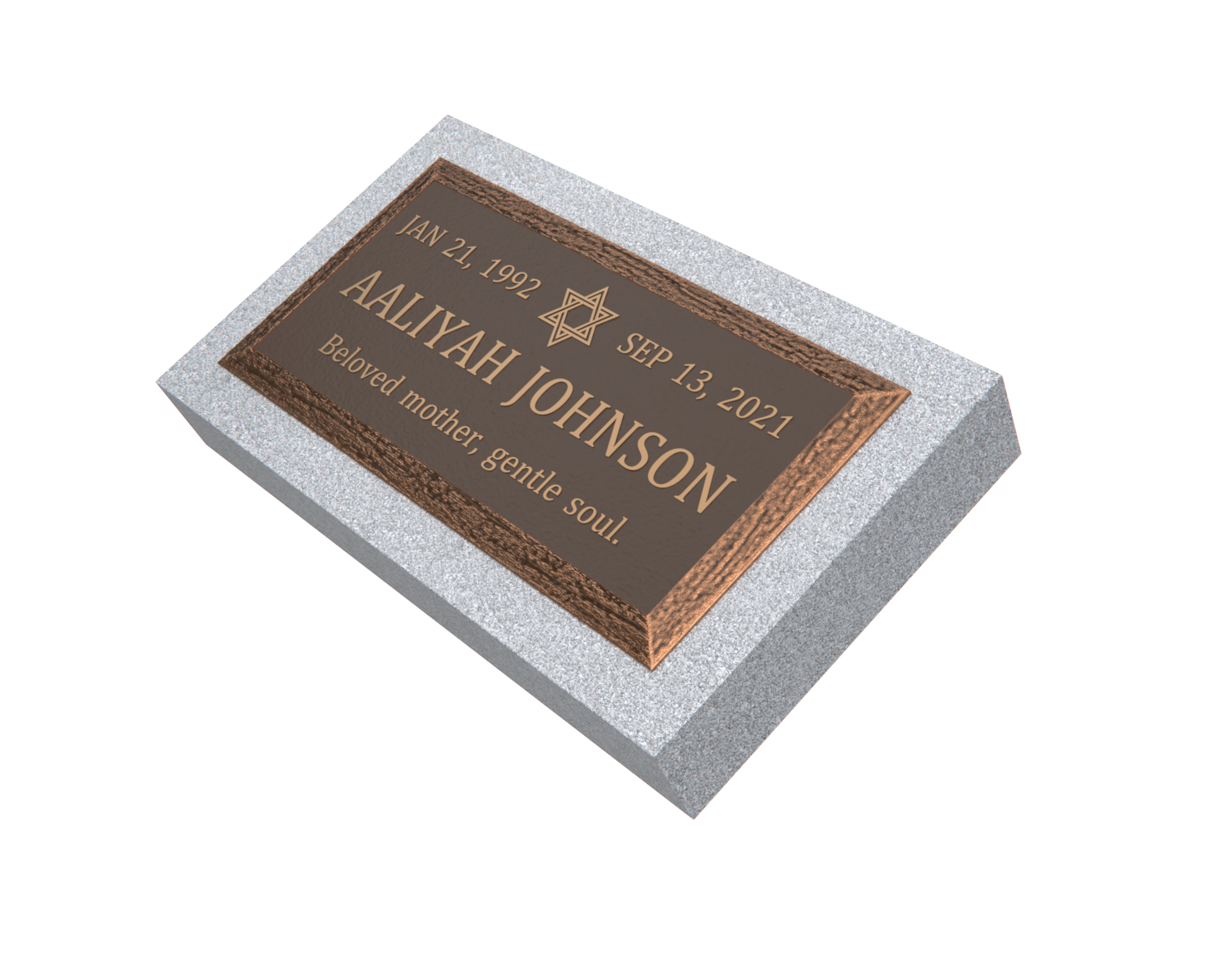 Premium Bronze Plaque 24"x 12" with Granite Base