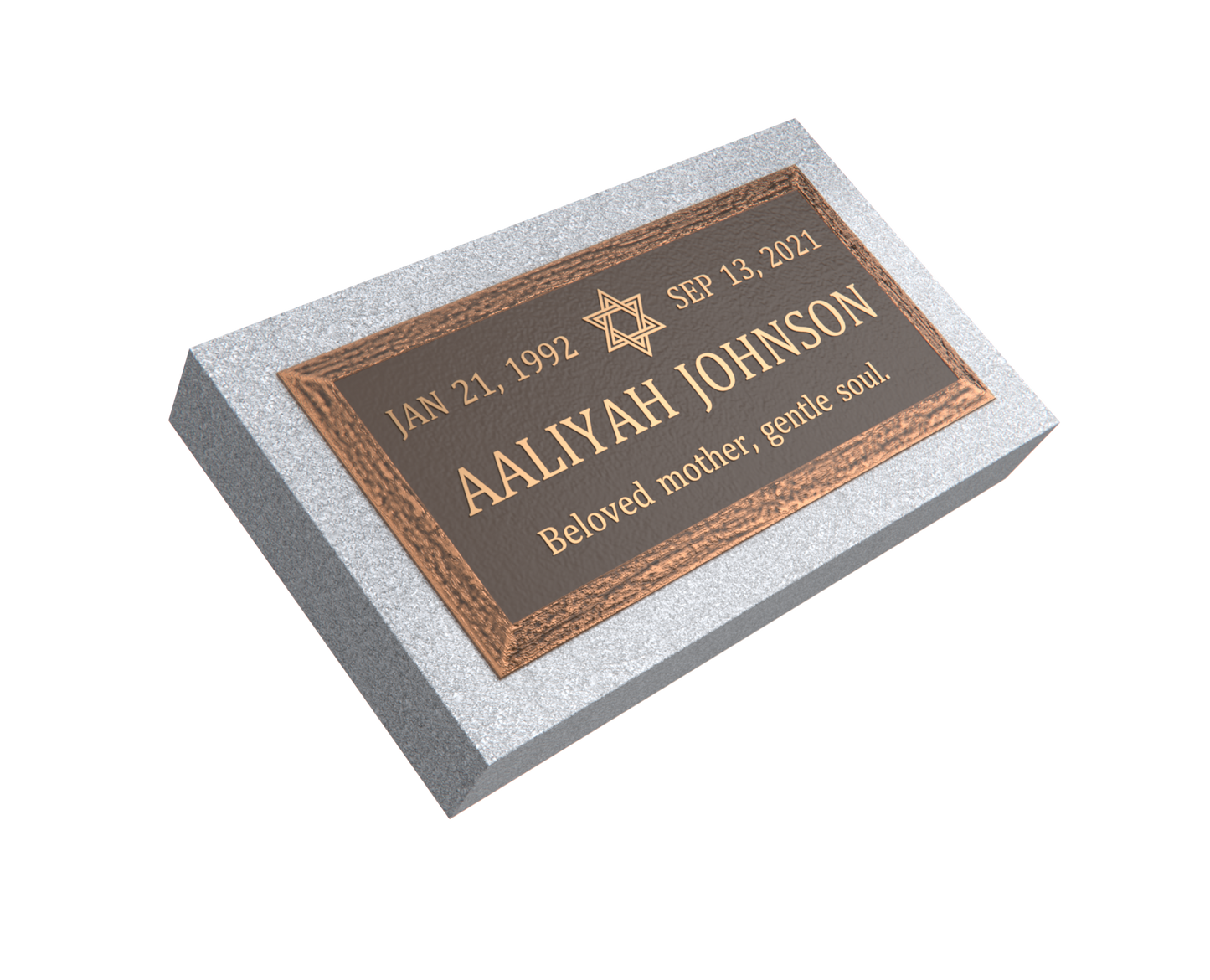 Premium Bronze Plaque 24"x 12" with Granite Base
