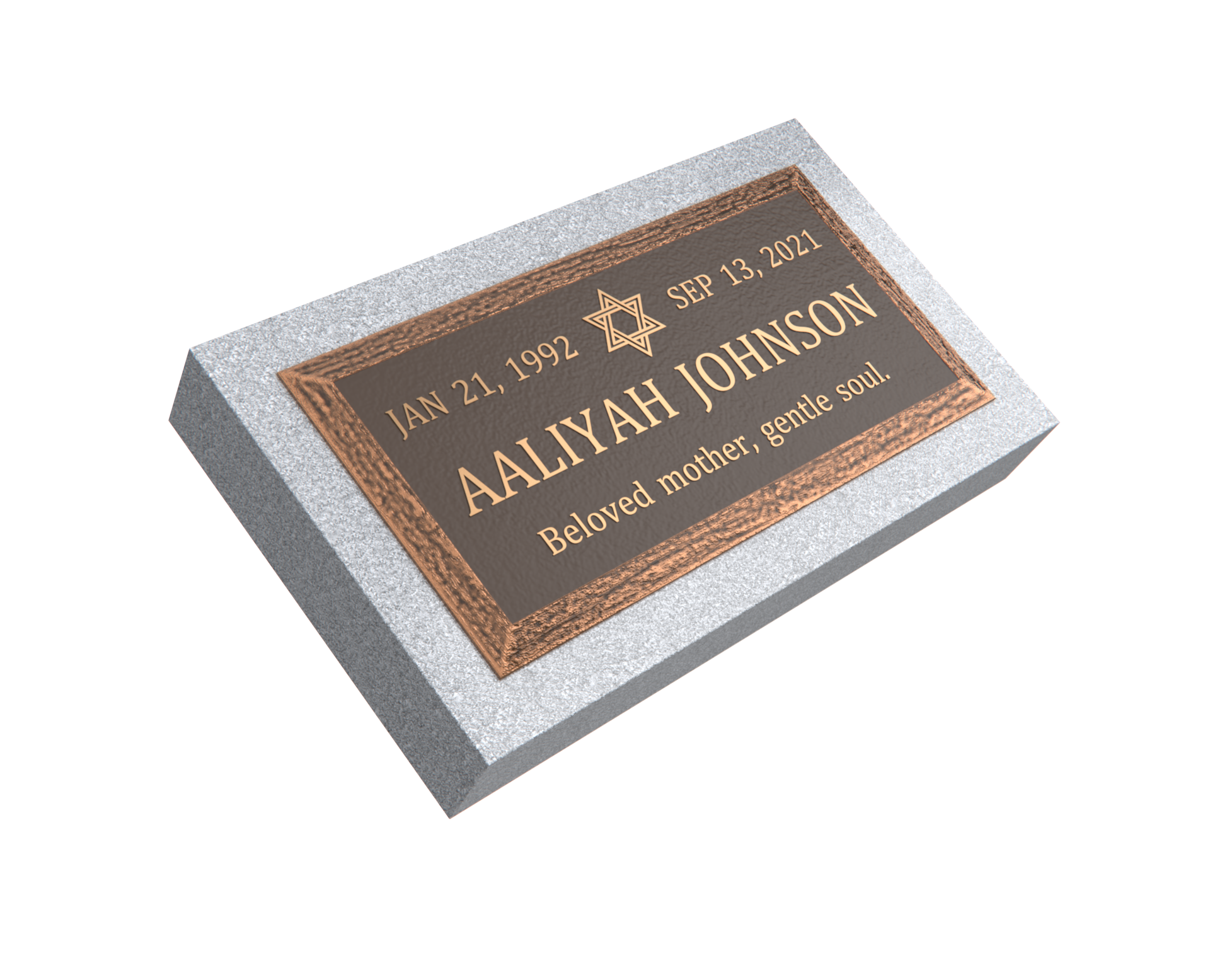 Premium Bronze Plaque 24"x 12" with Granite Base