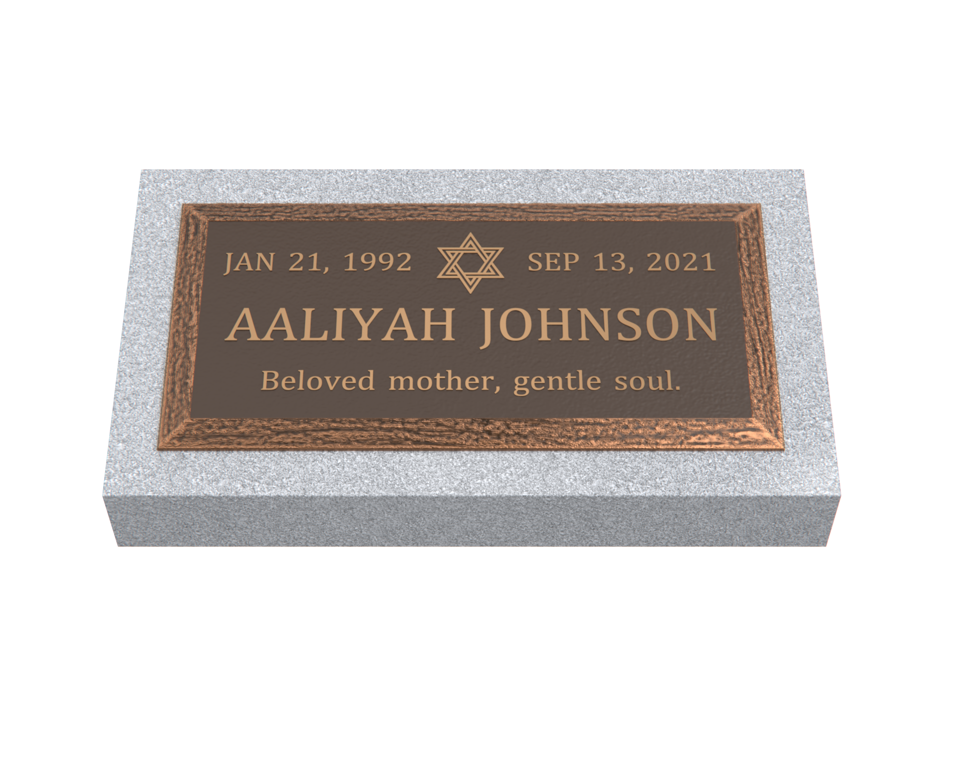 Premium Bronze Plaque 24"x 12" with Granite Base