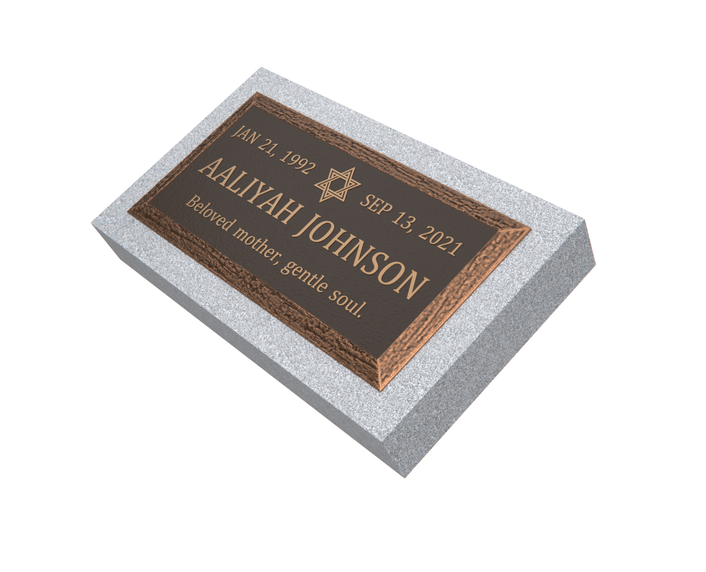 Premium Bronze Plaque 24"x 12" with Granite Base