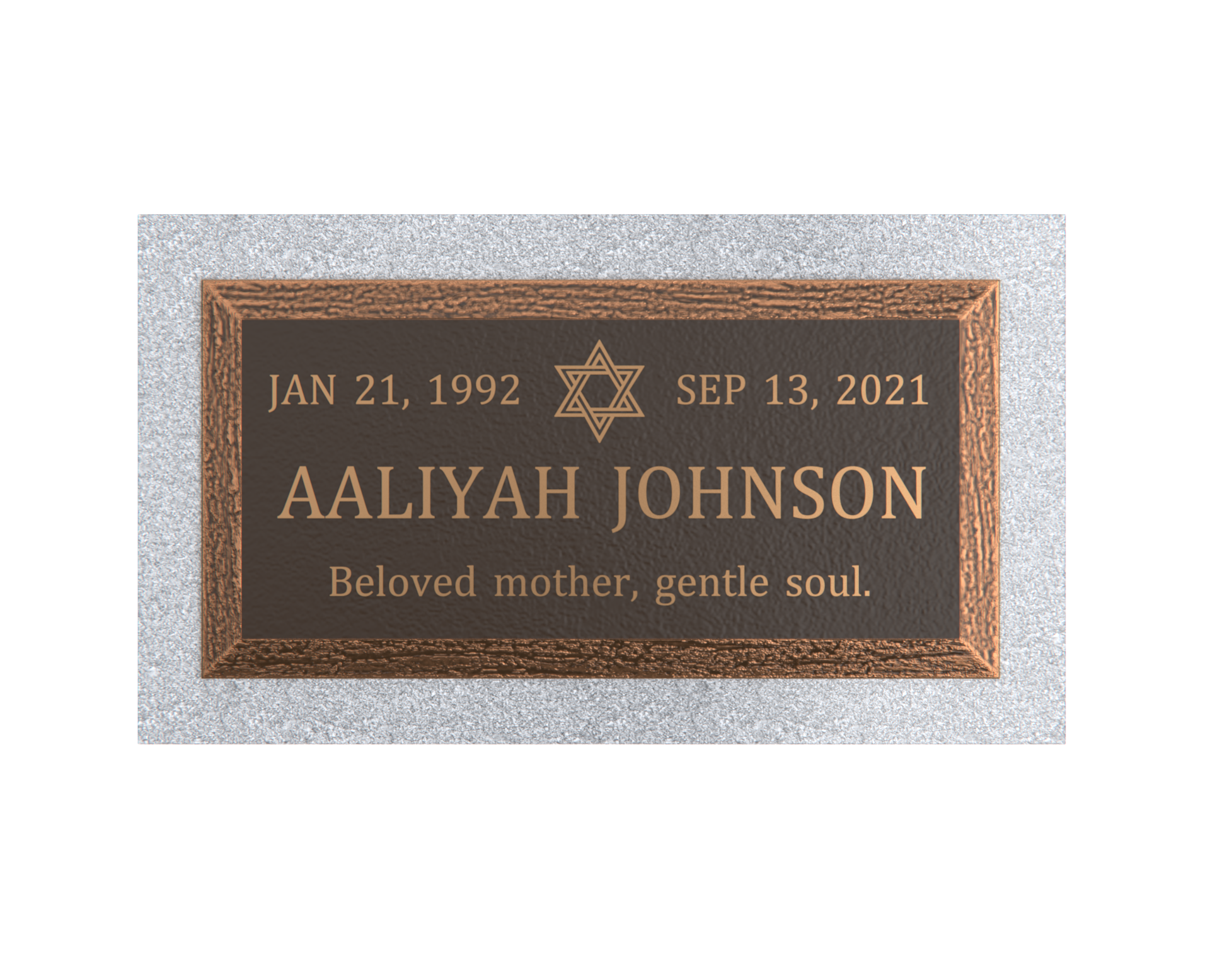 Premium Bronze Plaque 24"x 12" with Granite Base