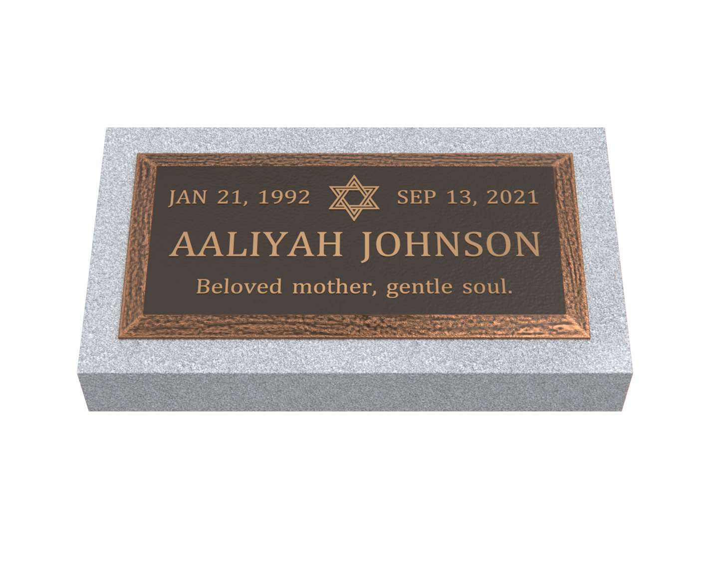 Premium Bronze Plaque 24"x 12" with Granite Base