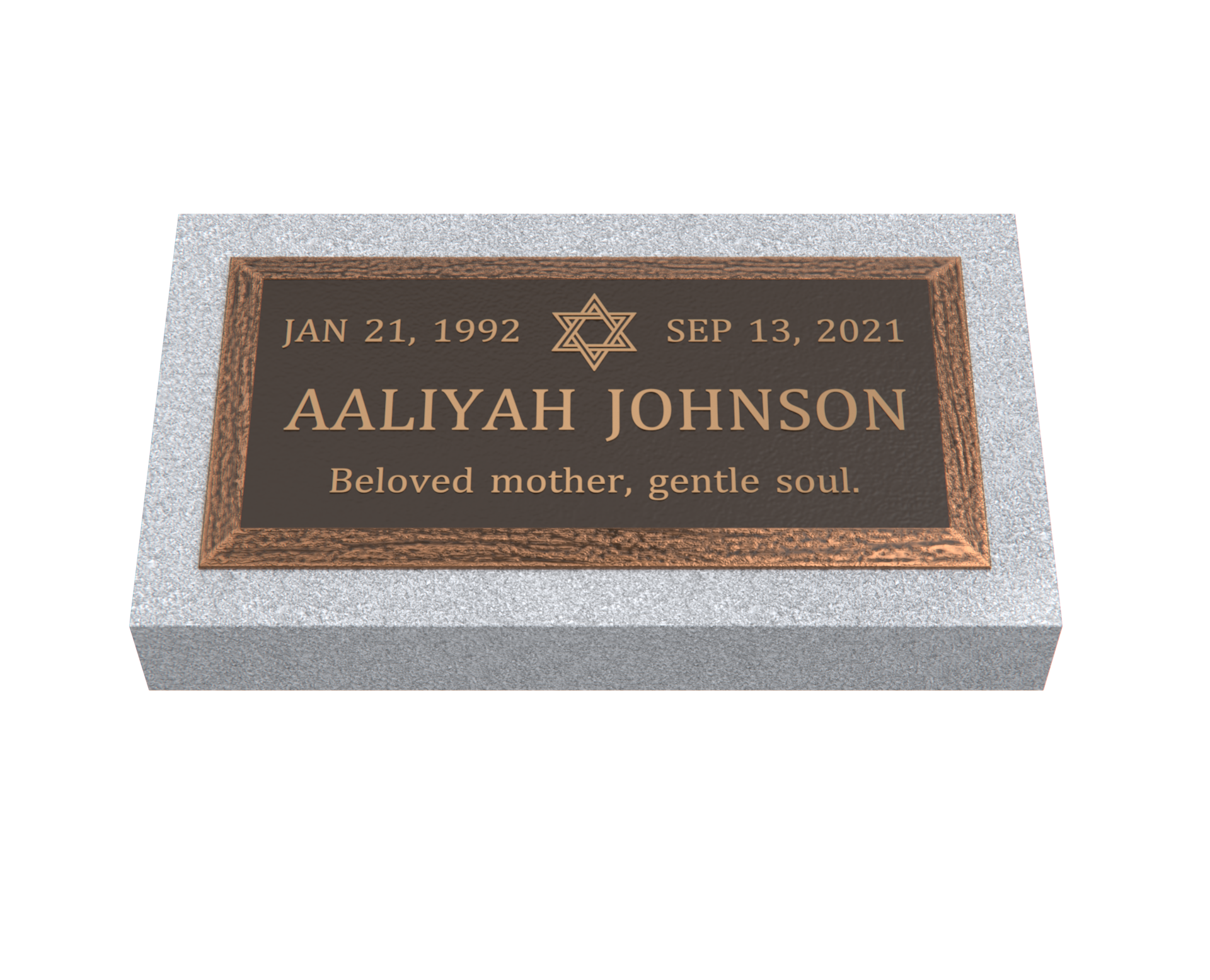 Premium Bronze Plaque 24"x 12" with Granite Base
