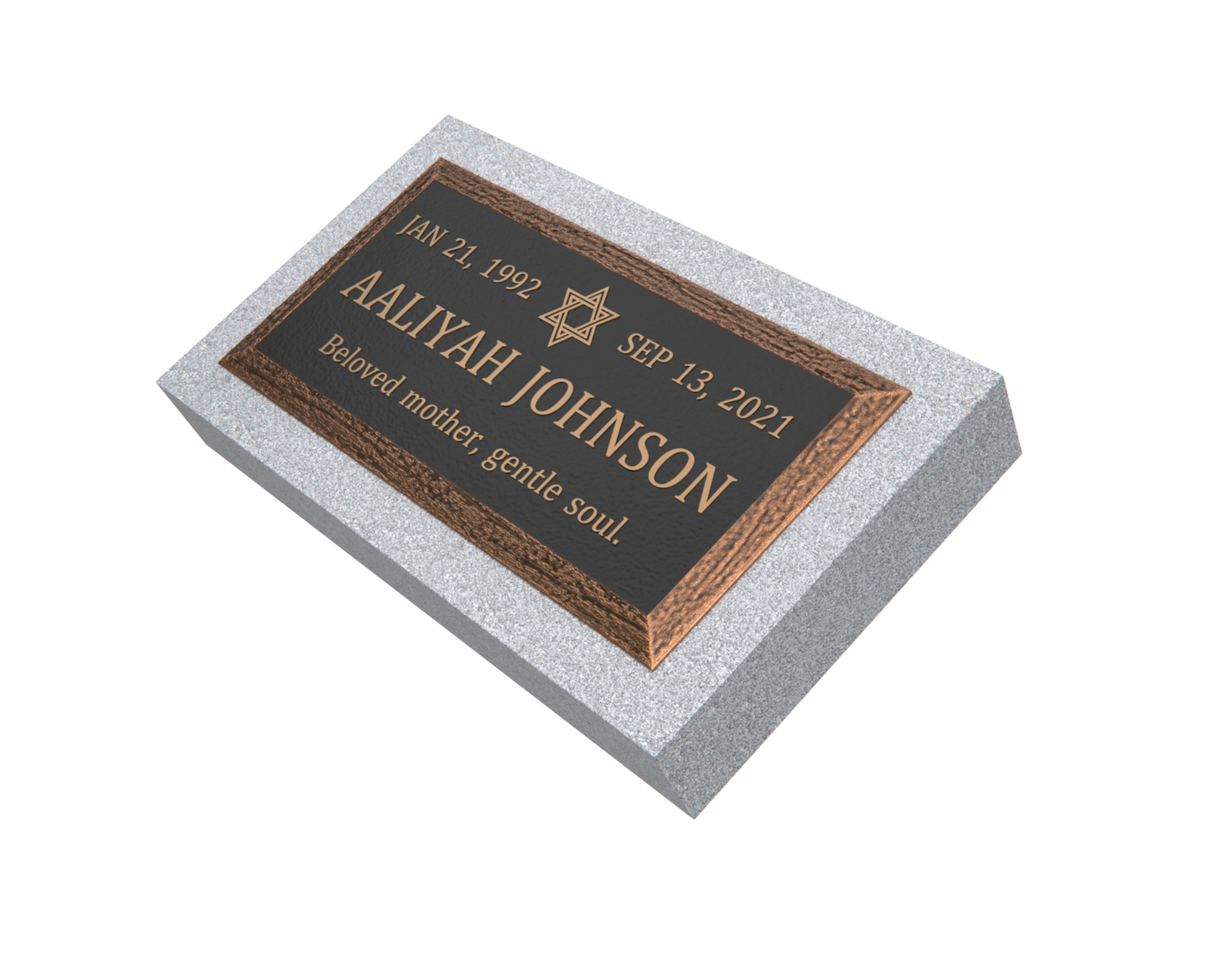 Premium Bronze Plaque 24"x 12" with Granite Base