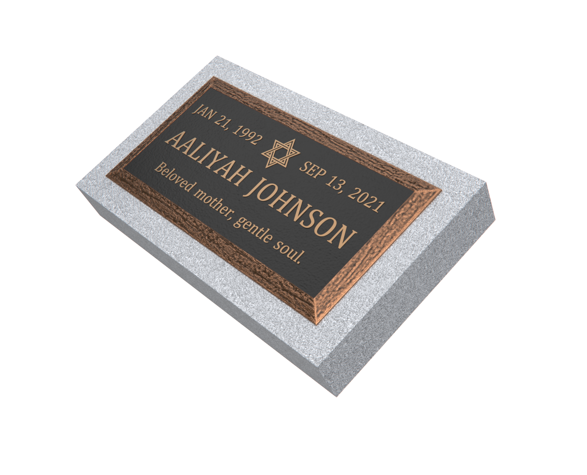 Premium Bronze Plaque 24"x 12" with Granite Base