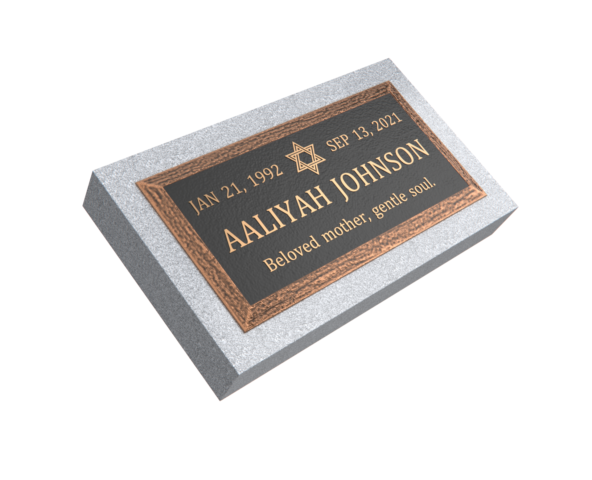 Premium Bronze Plaque 24"x 12" with Granite Base